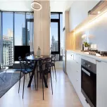 Sydney two-bedroom apartment living room and kitchen